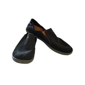 OluKai Mens 13.5 Nohea Mesh Slip On Shoes Boat Beach Gray Orange Sneakers Casual